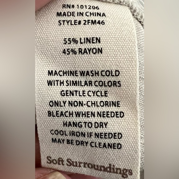 Soft Surroundings Beige Boho Langen Look Coastal Linen Blend Tiered Maxi Dres M - Picture 5 of 5